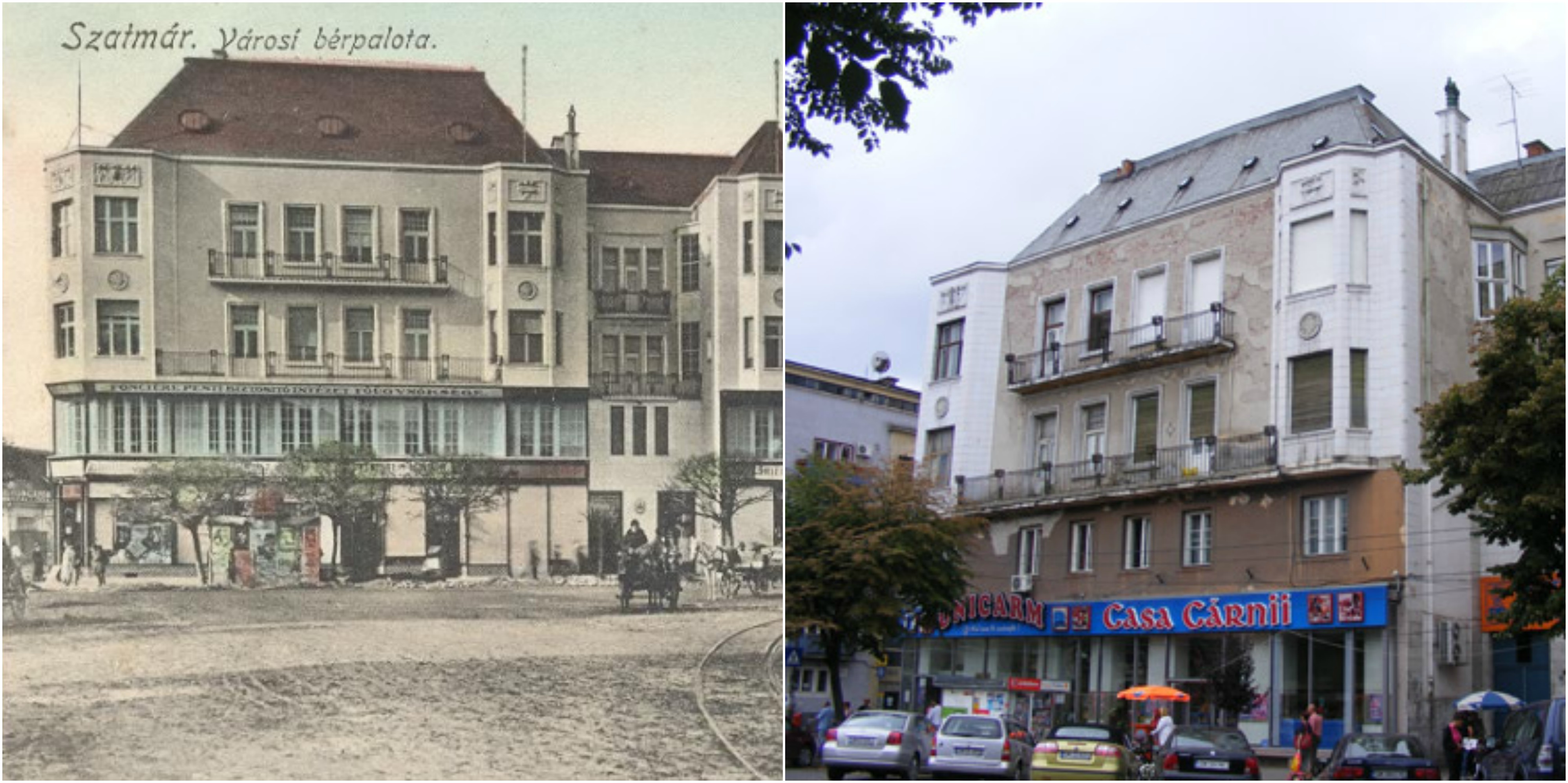 COMPARAȚIE. Satu Mare acum o sută de ani şi în prezent (FOTOGALERIE)
