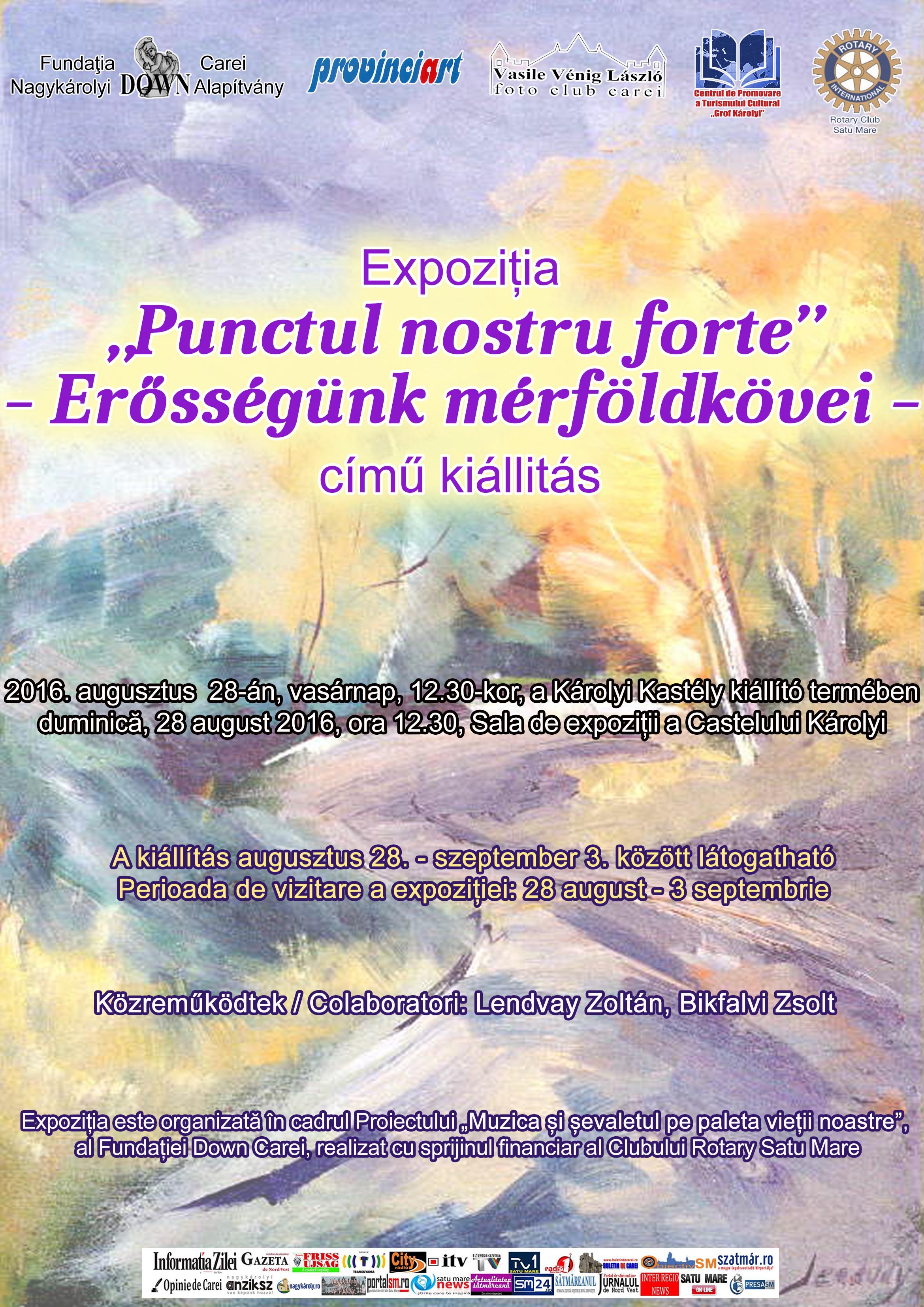 Expoziție ”Punctul nostru forte” al Fundației Down la Carei