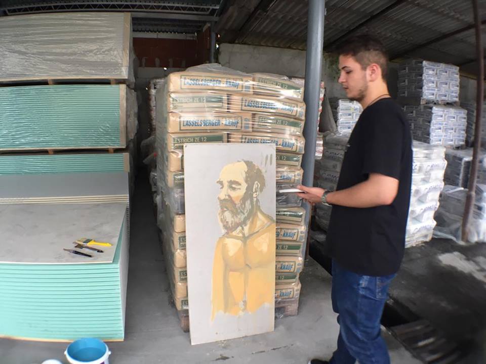 PREMIERĂ. Pictură realizată de un OLIMPIC cu PRIMELE vopsele produse 100% în județul Satu Mare (FOTO&VIDEO)