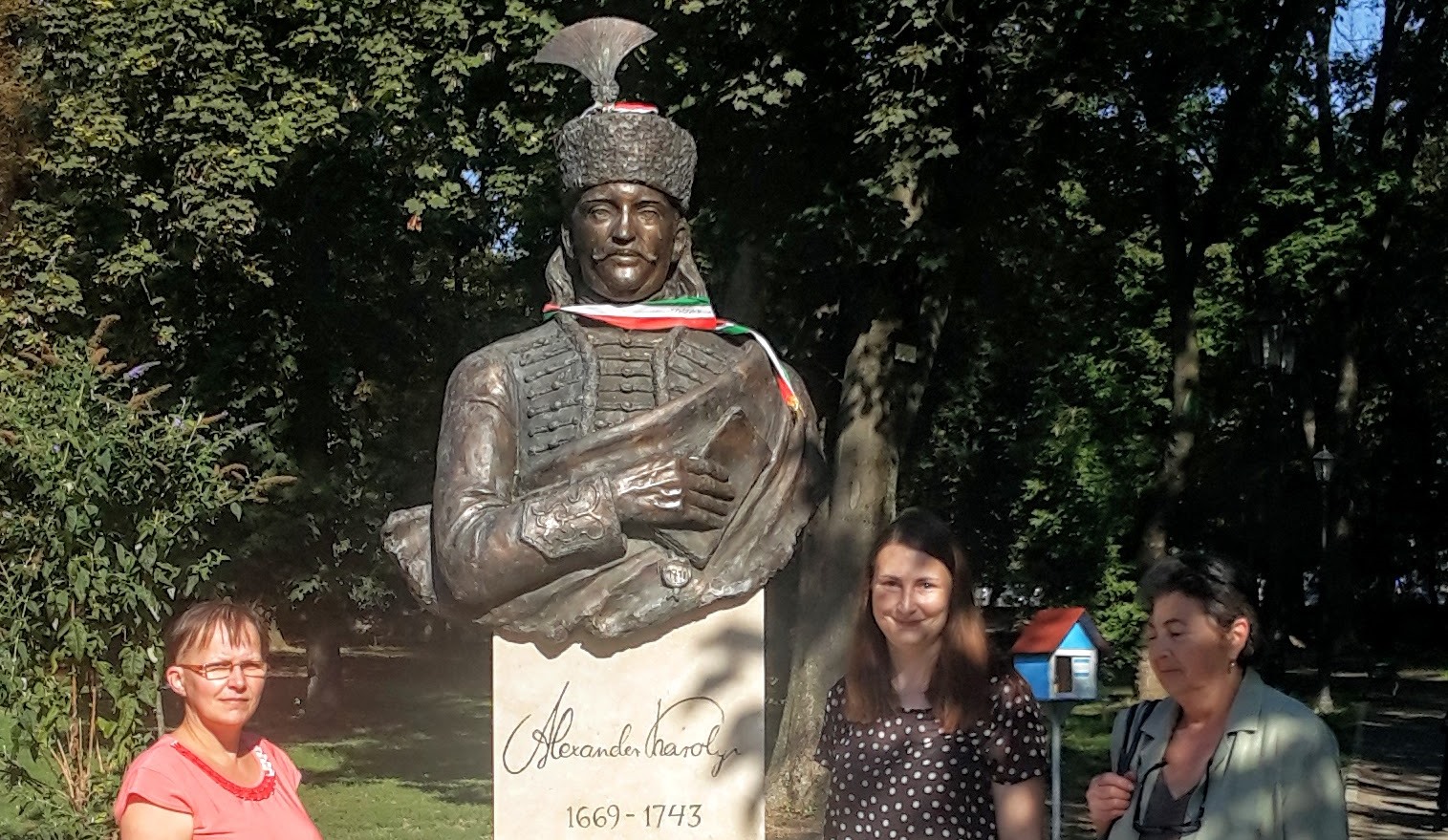 Alexander Karolyi, comemorat în curtea castelului din Carei