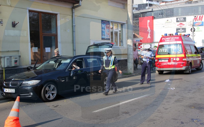 Bărbat accidentat GRAV în centrul Sătmarului! (FOTOGALERIE)