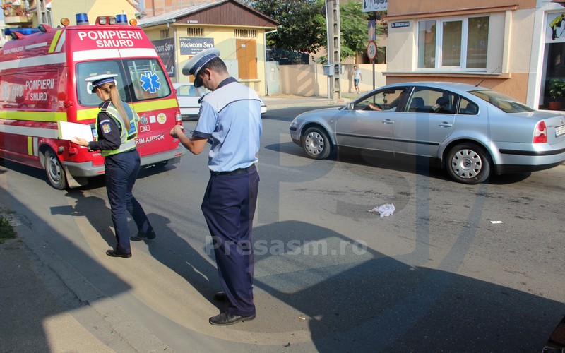 Bărbat, fără permis și în pragul comei alcoolice, a produs un accident în Satu Mare