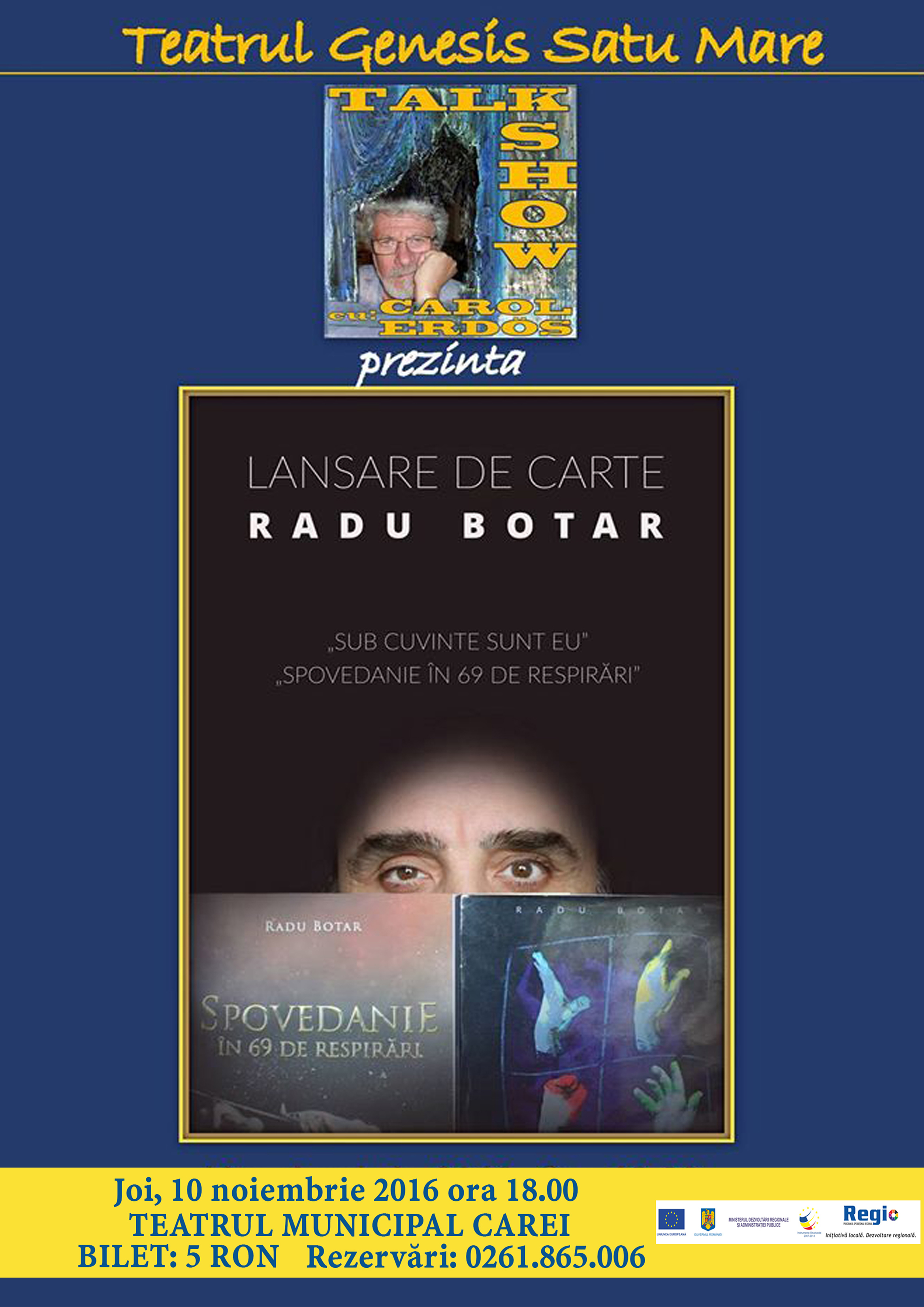 Dublă lansare de carte la Sala Teatrului Municipal Carei