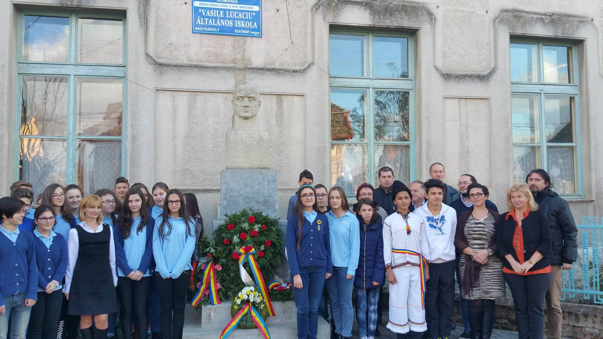 Marele patriot român Vasile Lucaciu a fost comemorat la Carei