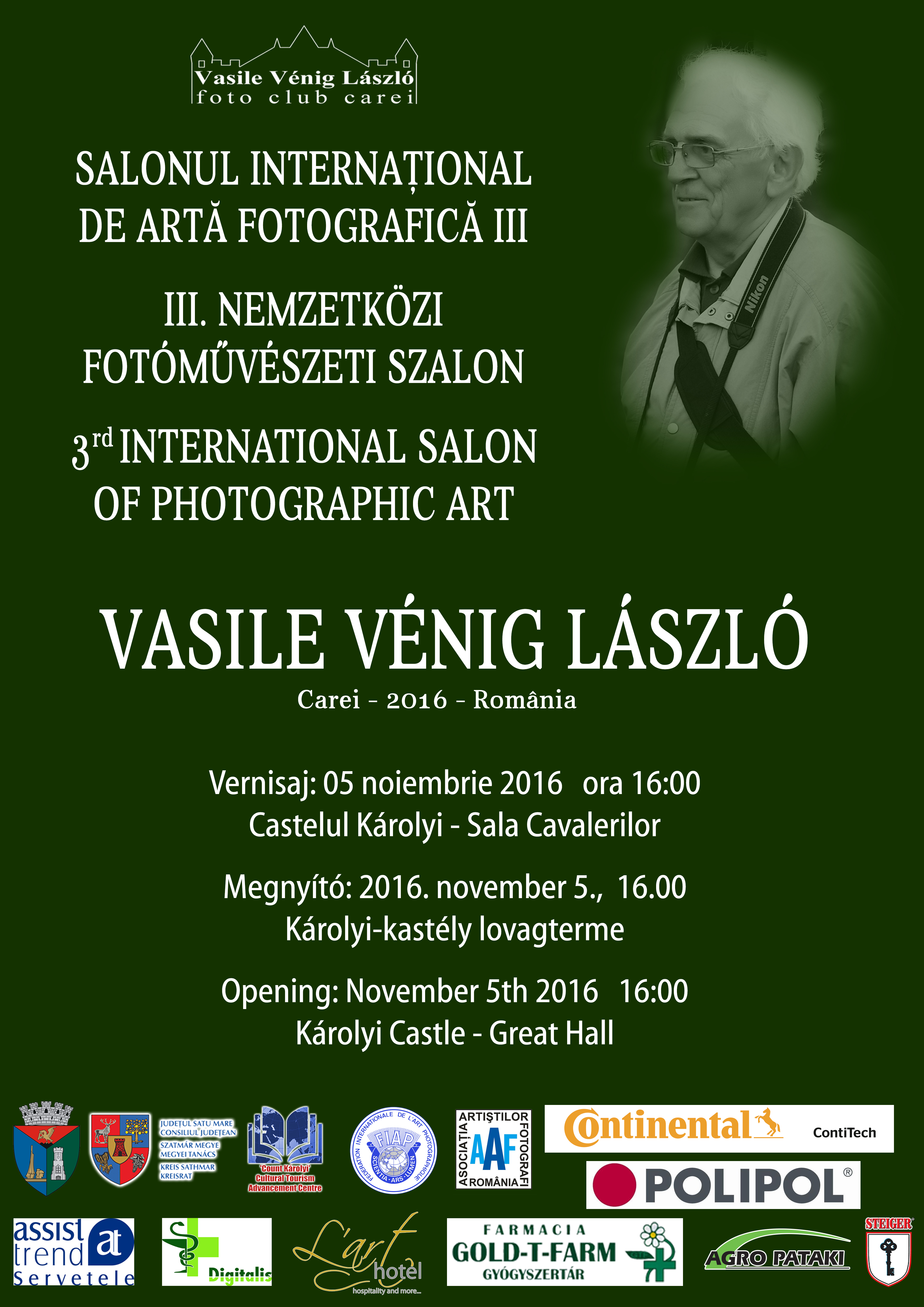 Salonul Internaţional de Artă Fotografică „Vasile Vénig László” la Carei