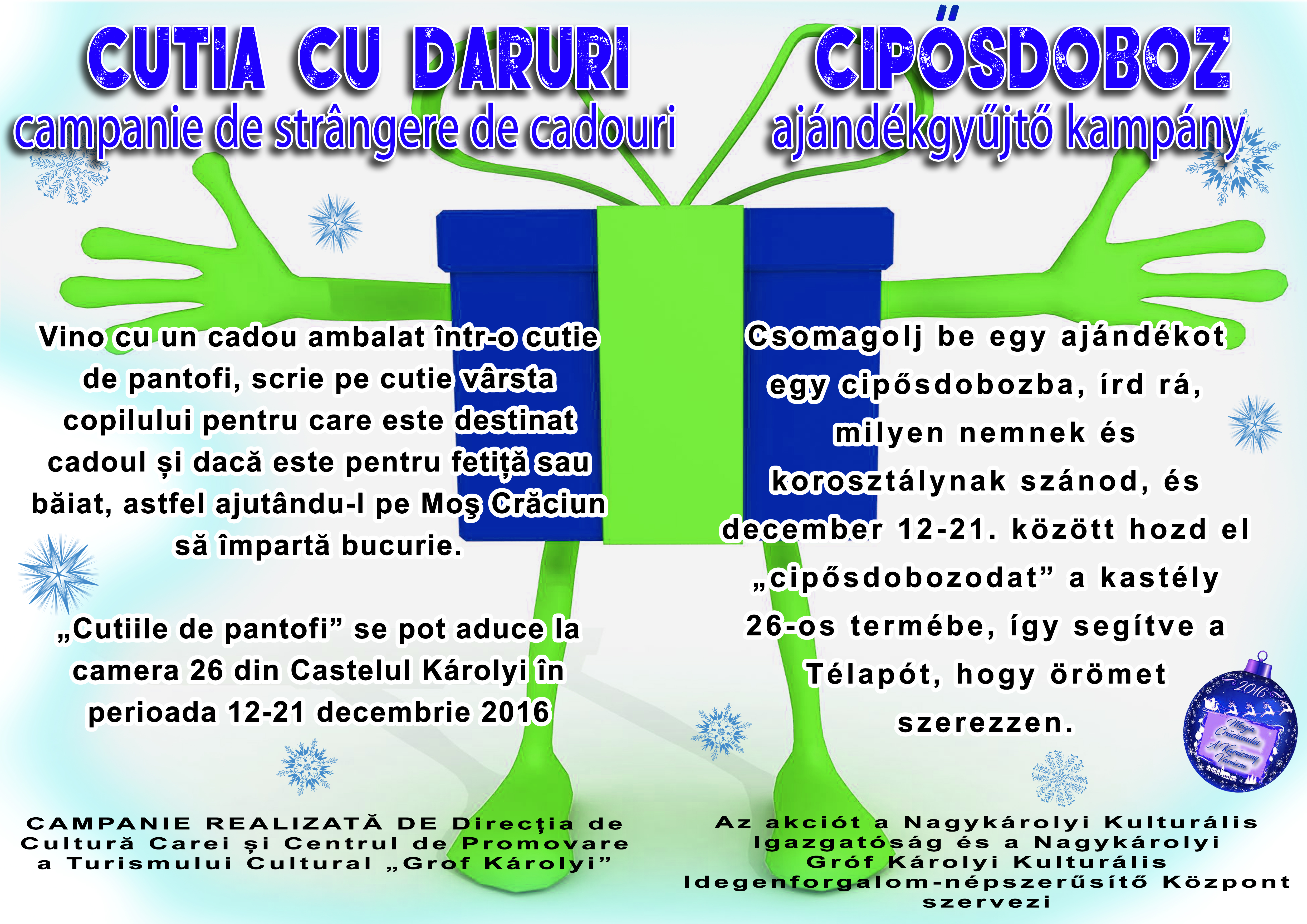 O nouă ediție a campaniei umanitare ”Cutia cu daruri” la Carei