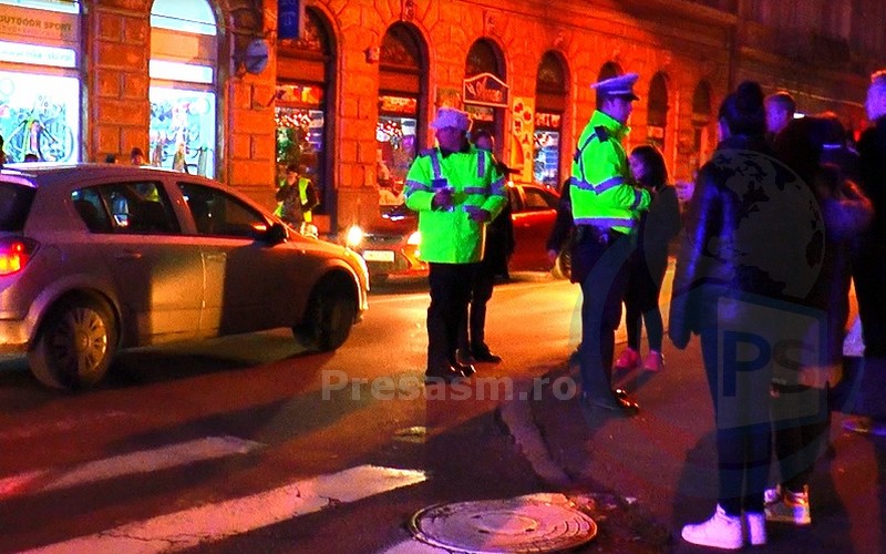 MINORĂ lovită de o mașină în CENTRUL Sătmarului (FOTO&VIDEO)