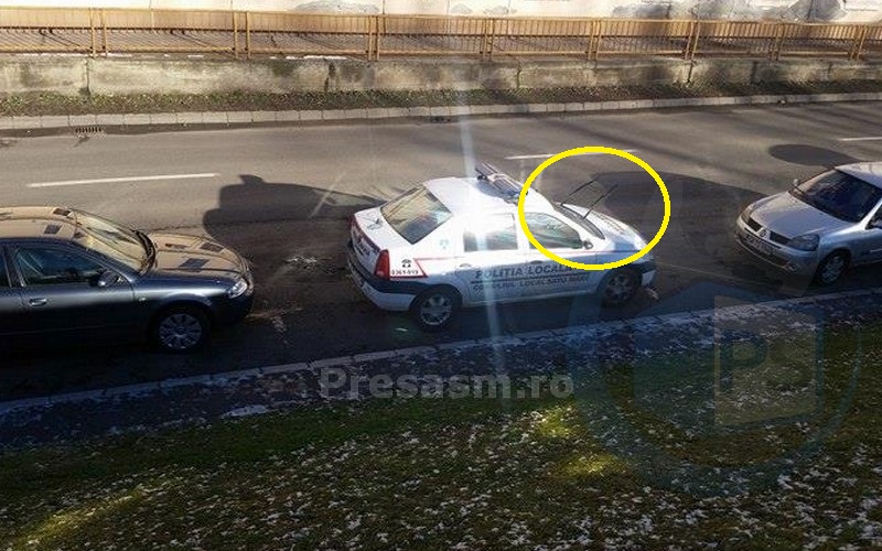 GEST. Sătmărenii au făcut glume pe seama unei mașini a Poliției Locale