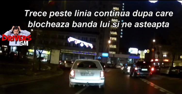 VIDEO. CONFLICT în traficul din Satu Mare: bandă blocată în CENTRU și înjurături