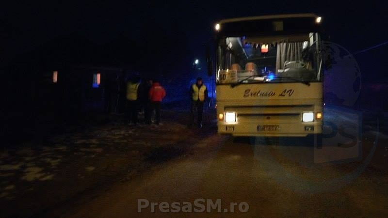 Pieton lovit de un autobuz lângă municipiul Satu Mare (Foto&Video)