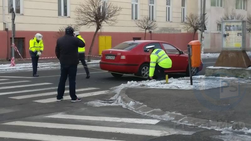 Adolescentă lovită pe trecerea de pietoni în municipiul Satu Mare (FOTOGALERIE)