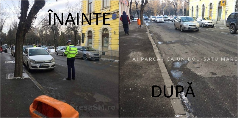 Asta da! Ce a reușit Poliția Rutieră în centrul Sătmarului. Curățenie generală (FOTO)