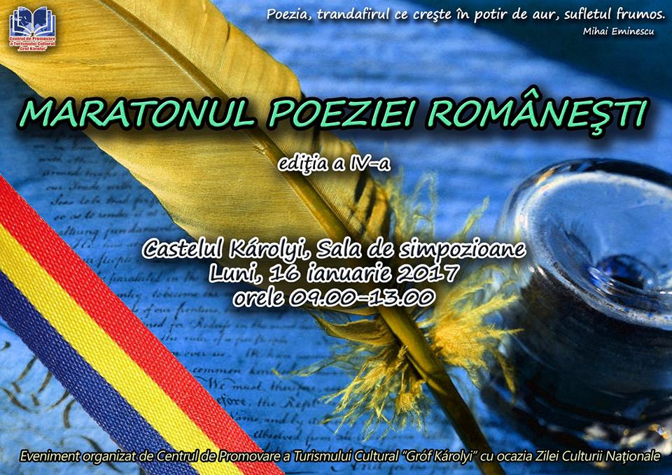 Maraton al poeziei românești la Carei de Ziua Culturii Naționale