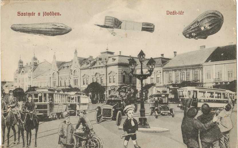 SPECTACULOS! Cum își imaginau oamenii, în urmă cu 100 de ani, Sătmarul viitorului (FOTO)