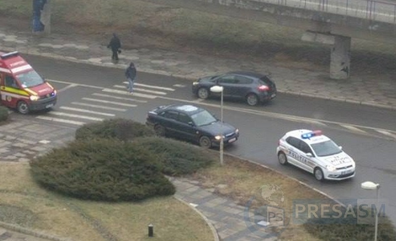 Bărbat lovit pe trecerea de pietoni, în centrul Sătmarului (FOTO&VIDEO)