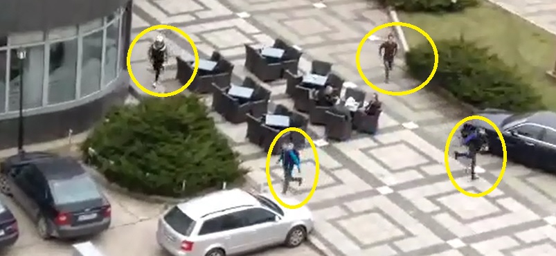 FOTO&VIDEO. Scandal în centrul Sătmarului. Tânăr fugărit de o gașcă