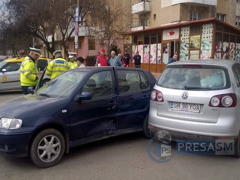 FOTOGALERIE. Accident rutier cu victime în municipiul Satu Mare