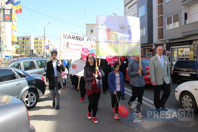 FOTOGALERIE. Sute de oameni pe străzile Sătmarului. Cer interzicerea avortului