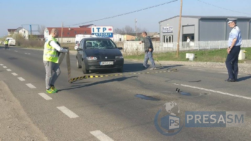 FOTO&VIDEO. Accident foarte grav în municipiul Satu Mare. Copil lovit de o mașină