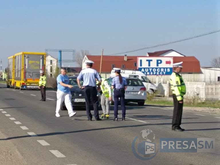 Impact dur. Accident rutier cu două victime în municipiul Satu Mare