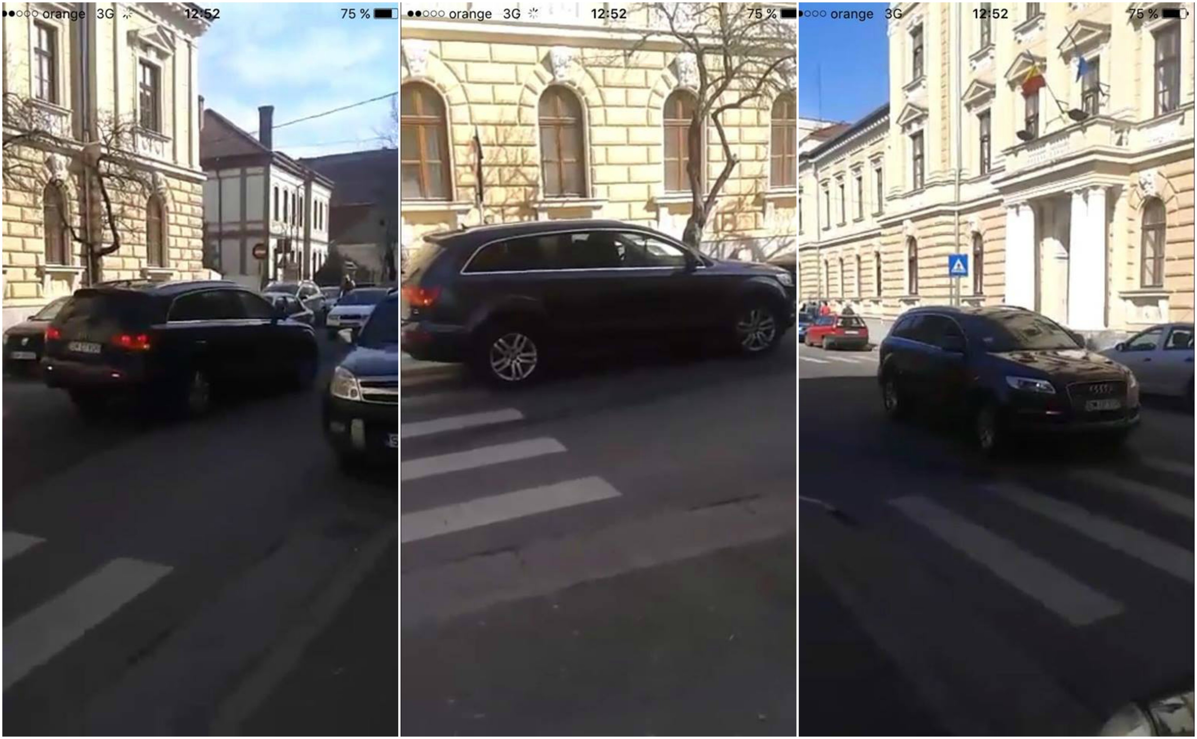 VIDEO. Soția unui politician, pe interzis cu bolidul în centrul Sătmarului