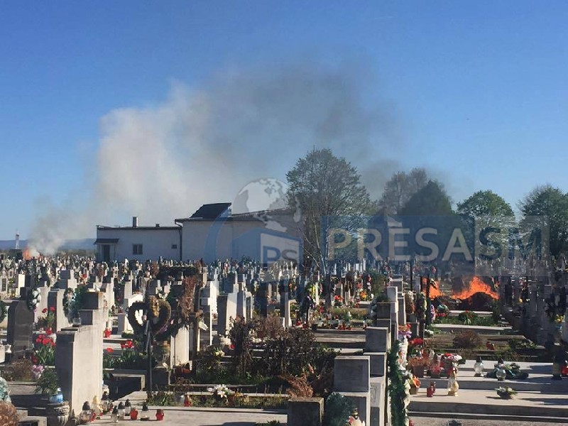 FOTO&VIDEO. Morminte în flăcări în municipiul Satu Mare. Pompierii intervin în forță