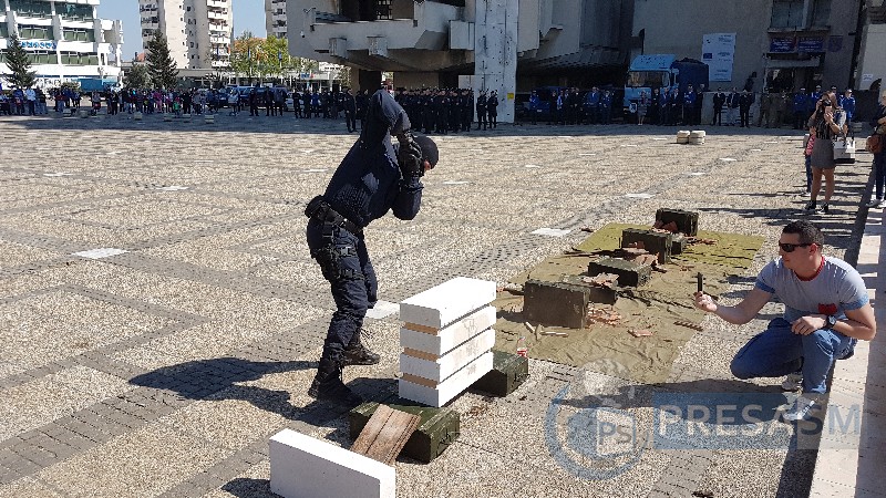 FOTO&VIDEO. Jandarmeria Satu Mare are forță. Demonstrații de-a dreptul explozive
