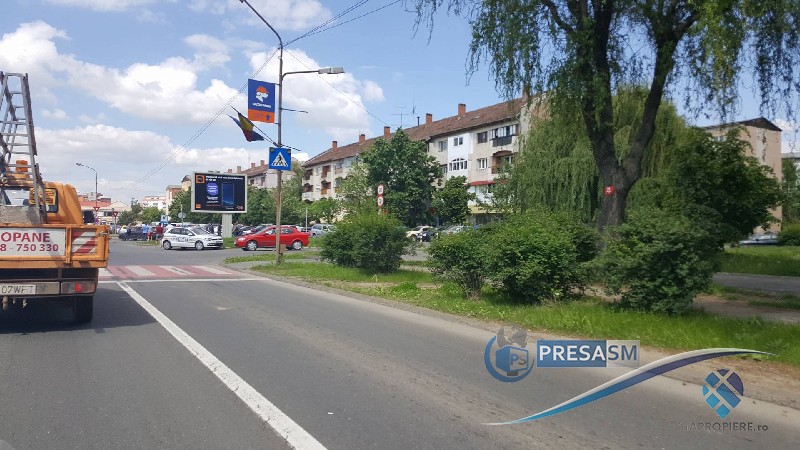 Țepar la drumul mare, pe B-dul Lucian Blaga. Atenție, sătmăreni!