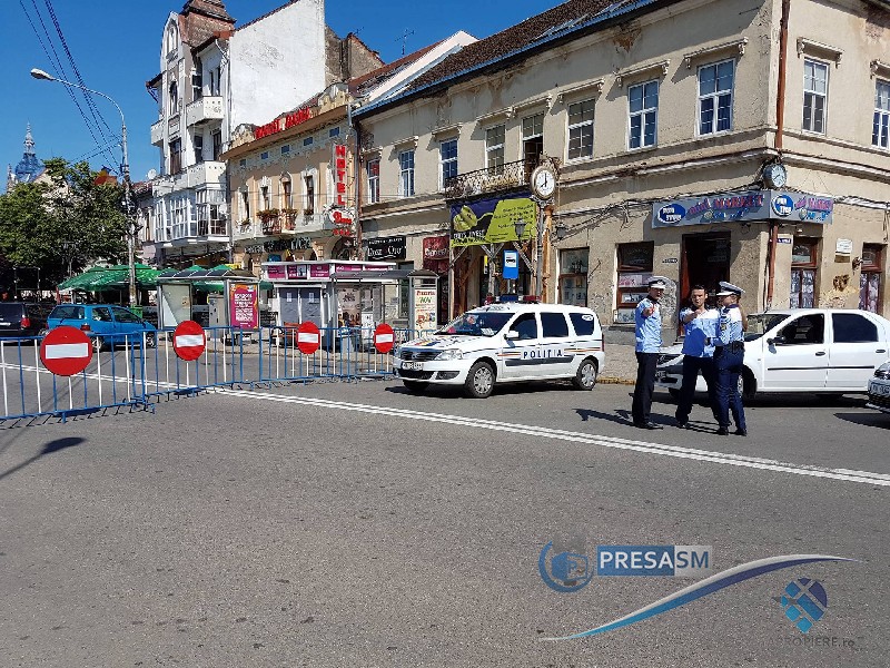 FOTOGALERIE. Centrul municipiului Satu Mare a fost ÎNCHIS. Dosar penal pentru cine nu respectă interdicția