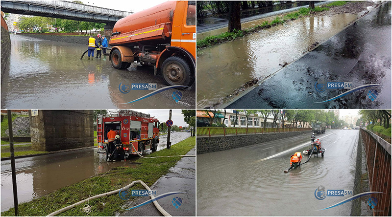 FOTO&VIDEO. Sătmarul sub apă. Probleme în mai multe zone din municipiu