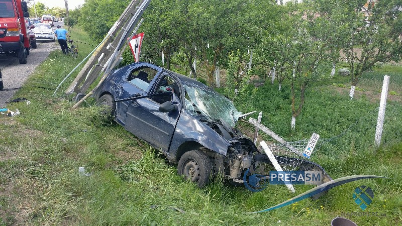 Accident frontal, cu victime, provocat de un sătmărean