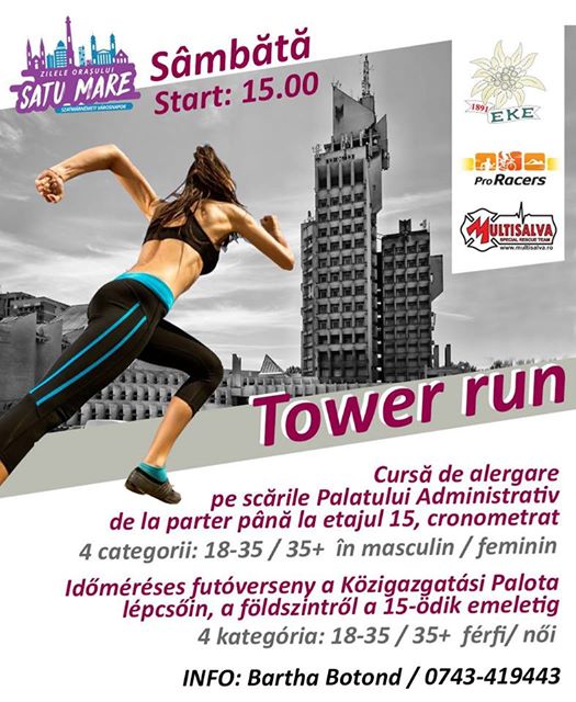 Tower Run – cursa Palatului Administrativ debutează sâmbăta!