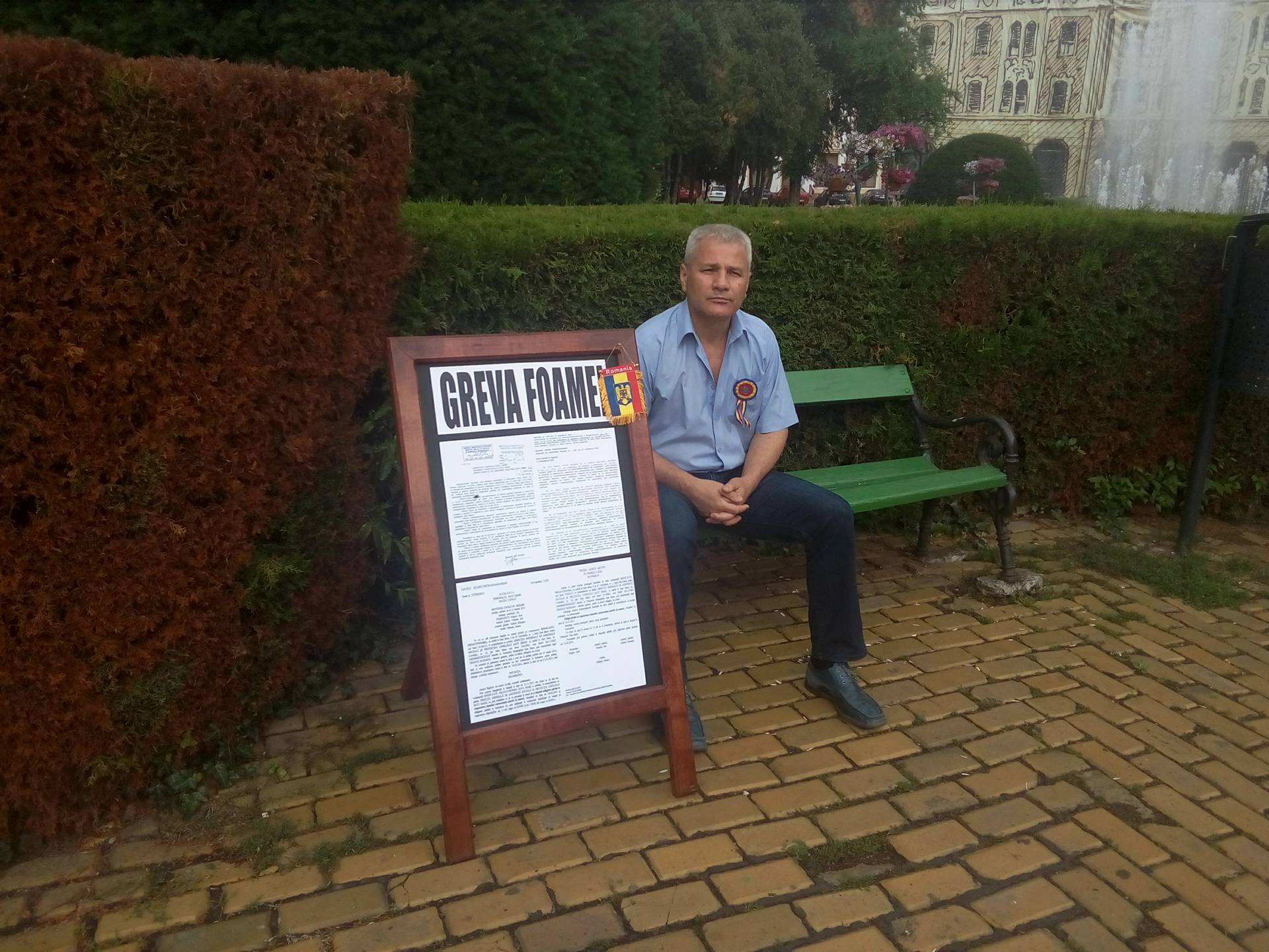 Unul dintre cei mai importanți sindicaliști, în GREVA FOAMEI în centrul Sătmarului