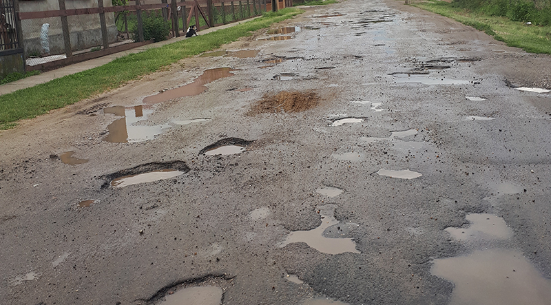 FOTOGALERIE. Drum catastrofal în zona locuită de șvabi: Foieni-Ciumești-Sanislău