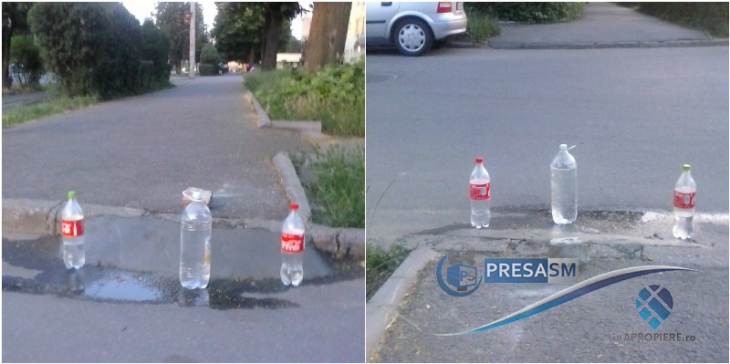 (FOTO) INCREDIBIL! Un sătmărean a făcut singur rampe pe trotuarele de pe Drumul Careiului