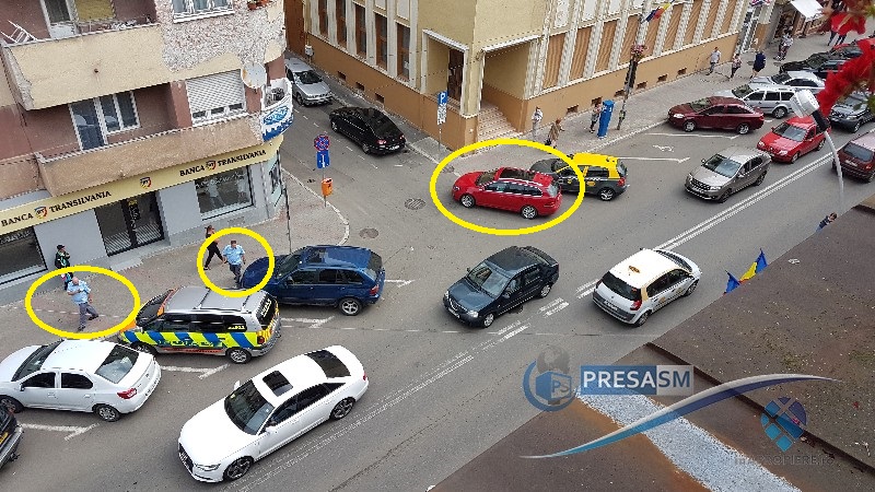 VIDEOREPORTAJ. Cum au fost UMILIȚI angajații Siguranței Traficului în centrul Sătmarului