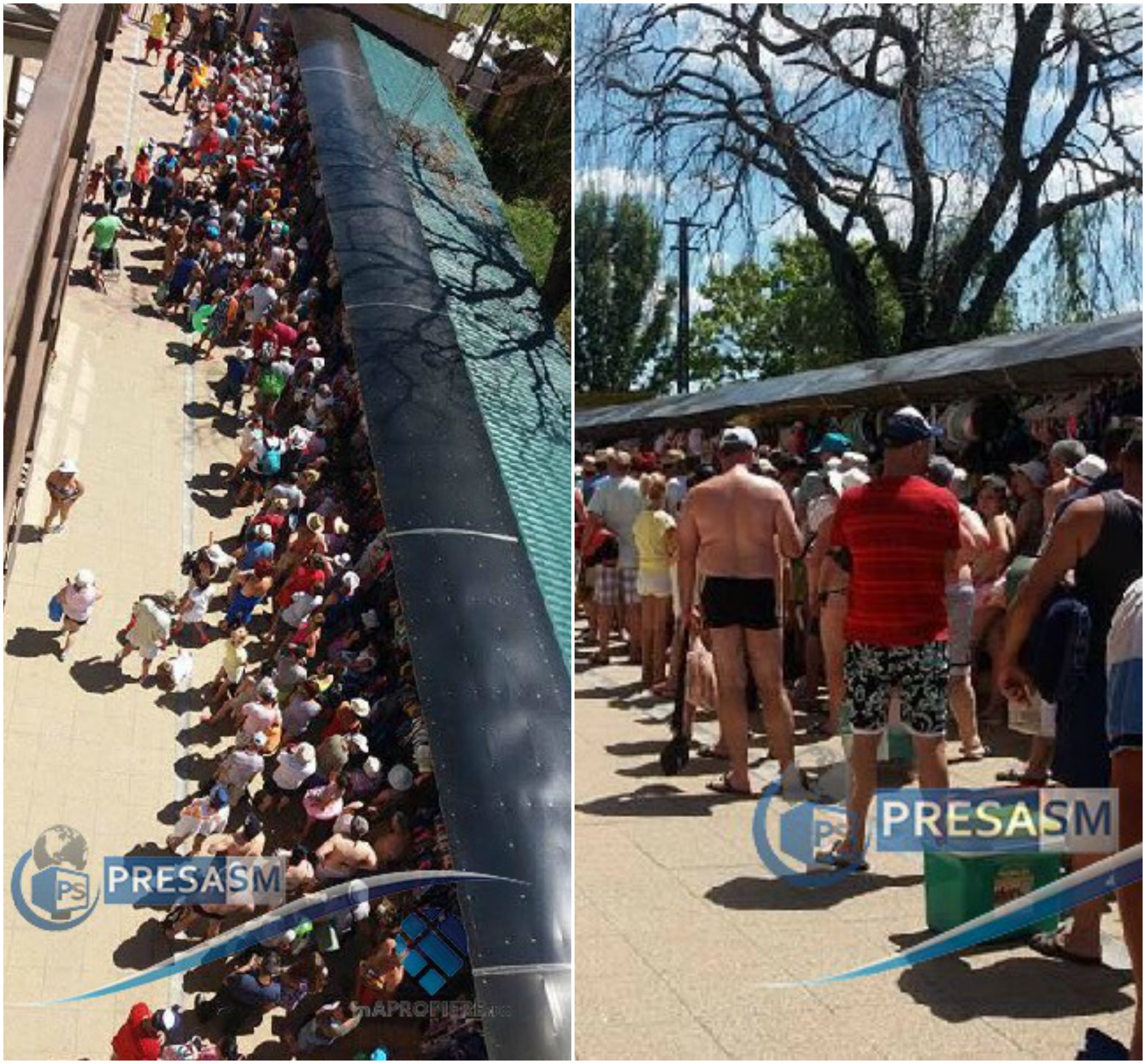 FOTOGALERIE. Cozi incredibile la Ștrandul Tășnad. Turiștii iau stațiunea cu asalt