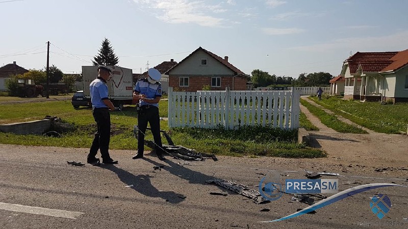 Inconștiență totală! Un puștan, fără permis, a produs un accident rutier