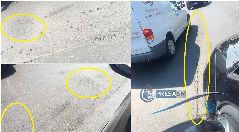 FOTO. Podul Decebal e praf și pulbere. Asfaltul ”pușcă”, crăpături de peste zece metri