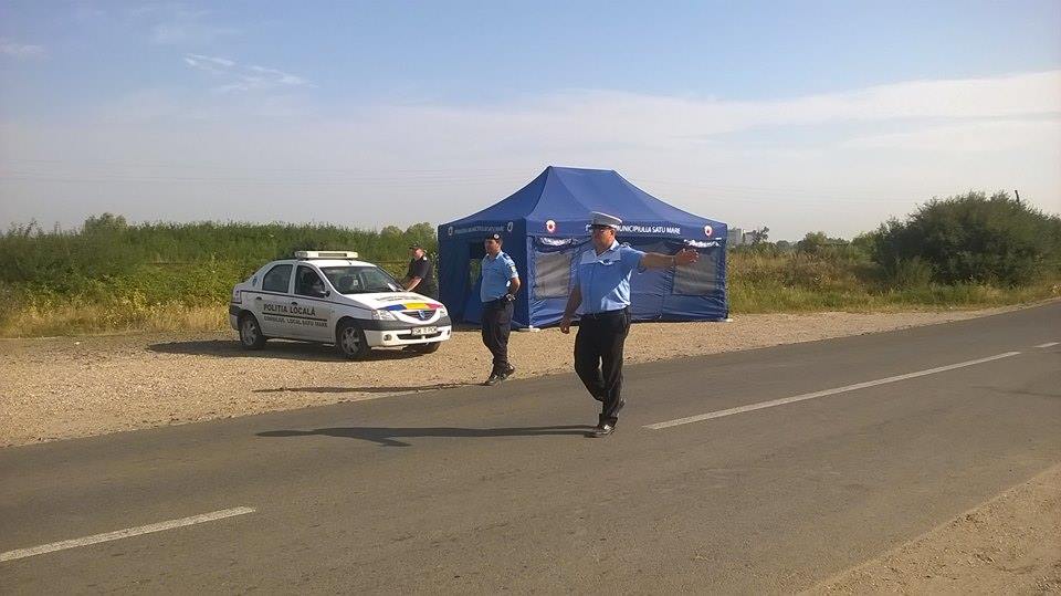 FOTOGALERIE. Alertă de gradul zero în Satu Mare. Filtre ale Poliției și Jandarmeriei