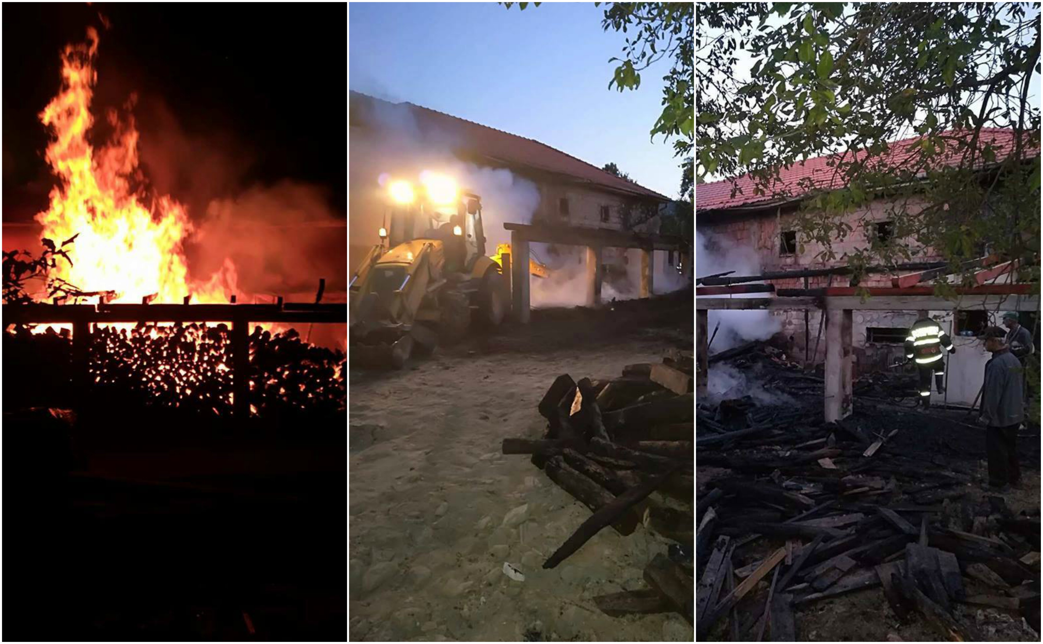 FOTOGALERIE. Incendii de amploare la mai multe case din județul Satu Mare