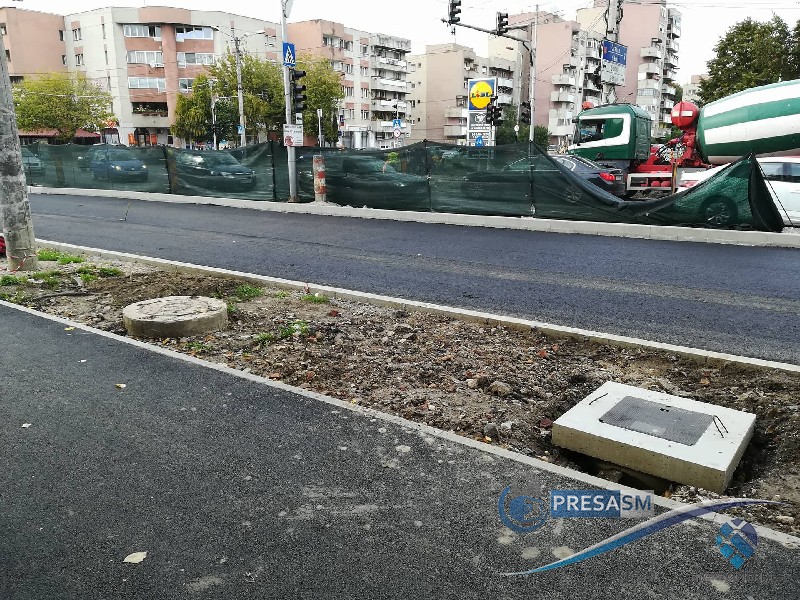 FOTO. S-a asfaltat viitorul sens giratoriu de la Crinul. În câteva zile se deschide