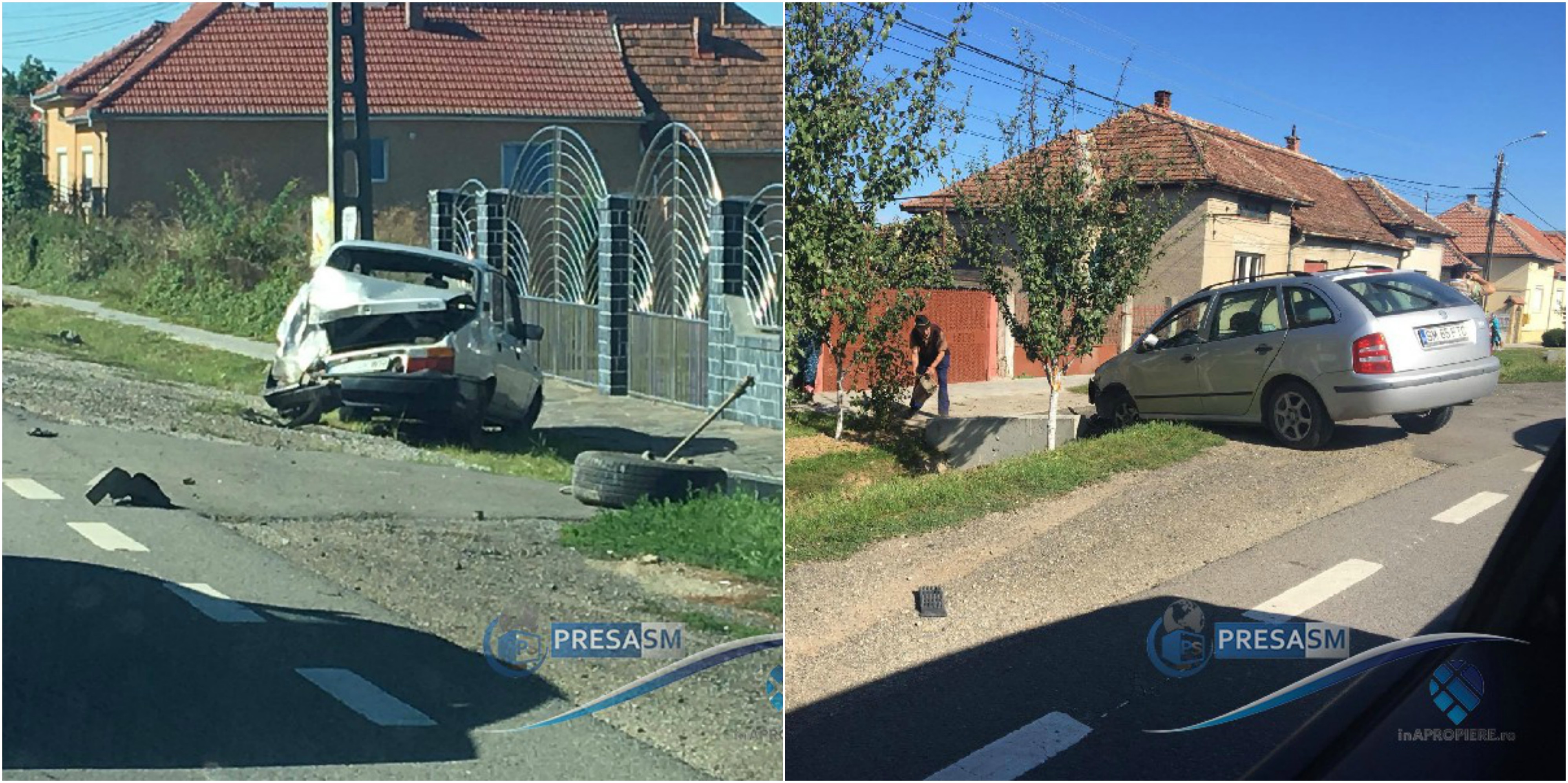 FOTOGALERIE. Accident în lanț pe DN 19. Un șofer a adormit și a intrat pe contrasens