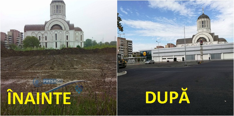 FOTO. Înainte și după LIDL. Cum arată mai bine zona?! Cu ”verdeață” sau magazin?!