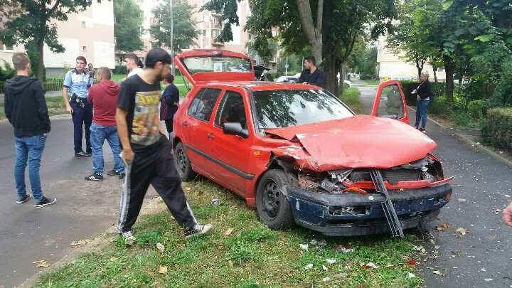 FOTOGALERIE. O femeie a produs un accident în Satu Mare și a fugit