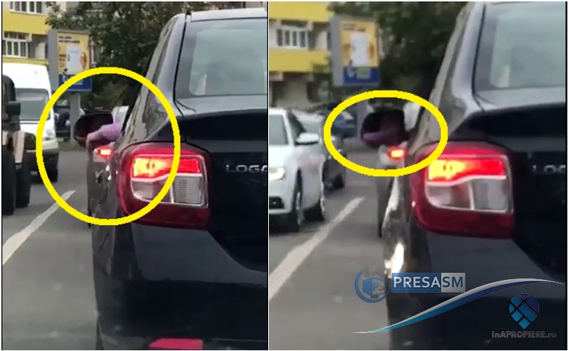 VIDEO. Gest de cocalar suprem al unei tinere în Satu Mare. Semințe scuipate din mașină