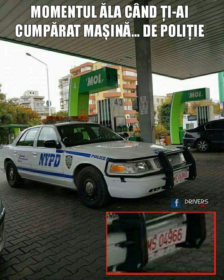 FOTO. Mașină a poliției americane în Satu Mare. Cumpărată de un român