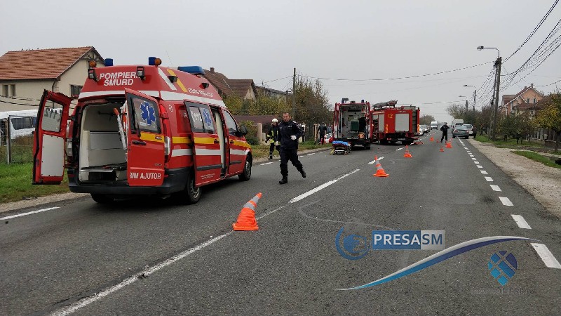 Accident rutier în municipiul Satu Mare. O persoană a fost rănită