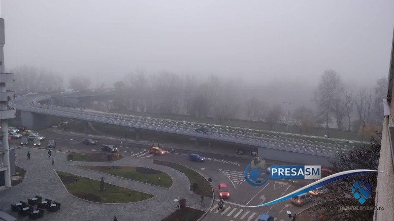 Atenție, cod galben! Vizibilitate extrem de scăzută în județul Satu Mare