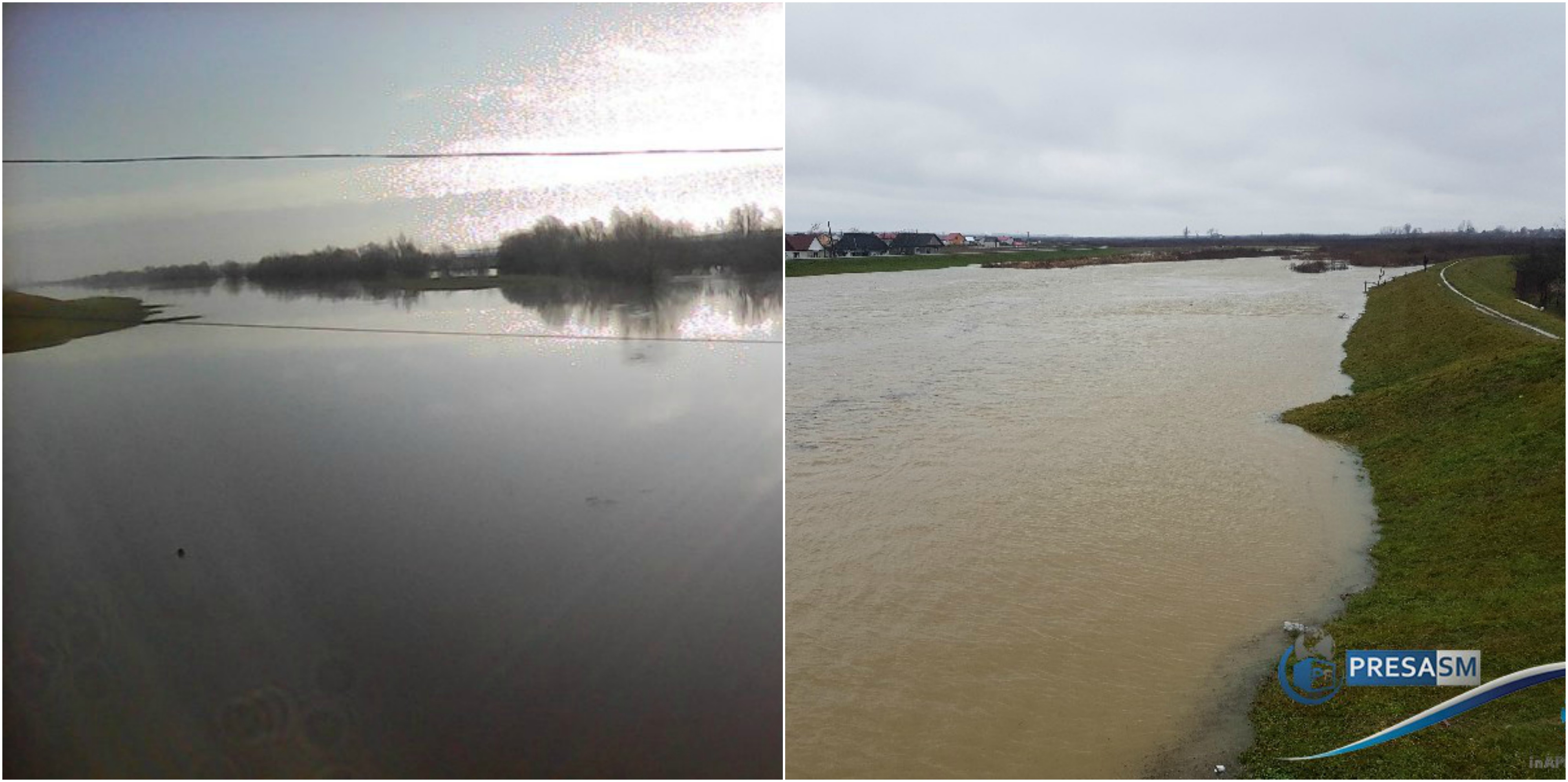 FOTO/VIDEO. Râurile Crasna și Tur au ieșit din albie. Noroc că ploile s-au oprit!